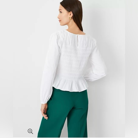 Ann Taylor Smocked Peplum Blouse NWT! - Picture 11 of 11